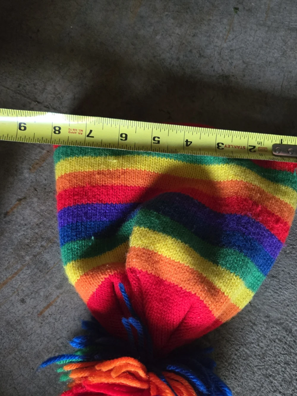 Vintage Kids Knit 3 Hat Bundle  Hats Colorblock Rainbow Blue 3T-6